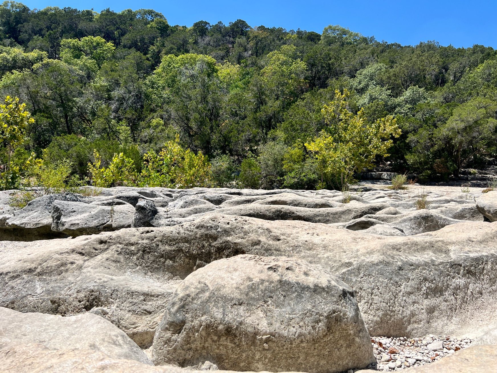 Heatwave Hike to Sculpture Falls_drought