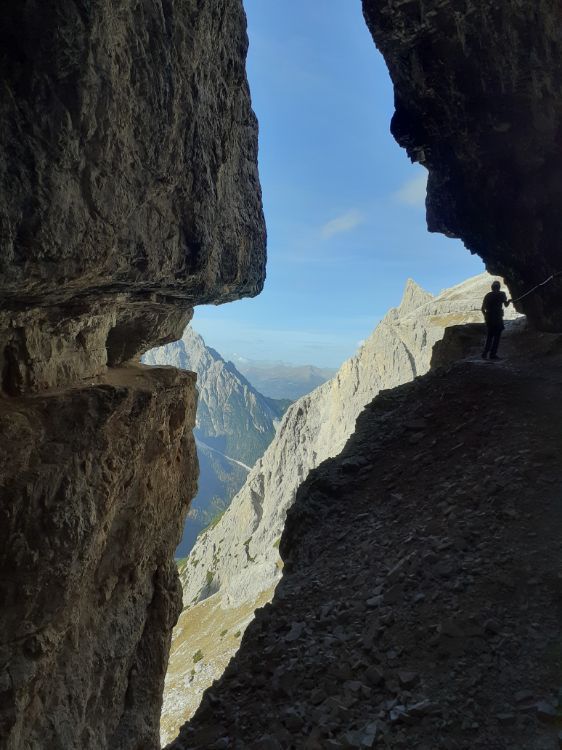 Aldo Roghel, Cengia Gabriella, Alpinisteig